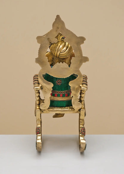 Brassaura® Scholar Ganesha Reading Scripture | Height 16.93 Inches & Weight 10.46 kgs