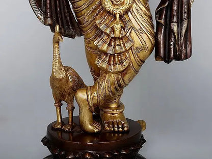 Brassaura® Brass Krishna Statue | Height 27 Inches & Weight 18.55 kg