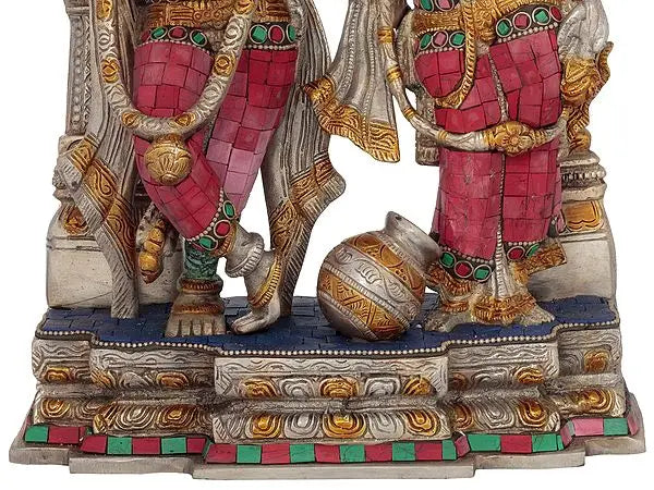 Brassaura® Brass Radha Krishna Statue | Height 14 Inches & Weight 7.30 kg