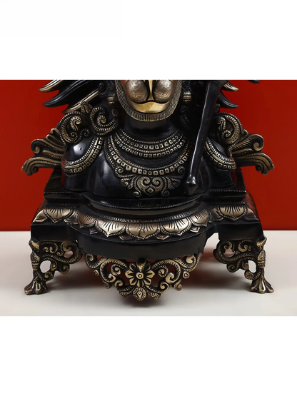 ब्रसौर® सूर्य प्रभामंडल हनुमान प्रतिमा | पीतल | ऊंचाई 14.37 इंच और वजन 7.36 किलोग्राम