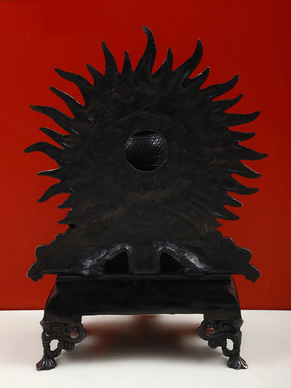 ब्रसौर® सूर्य प्रभामंडल हनुमान प्रतिमा | पीतल | ऊंचाई 14.37 इंच और वजन 7.36 किलोग्राम