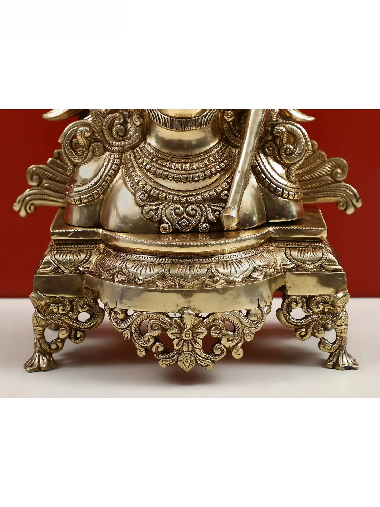 Brassaura® Sun Halo Hanuman Bust | Brass | Height 14.37 Inches & Weight 7.36 kgs