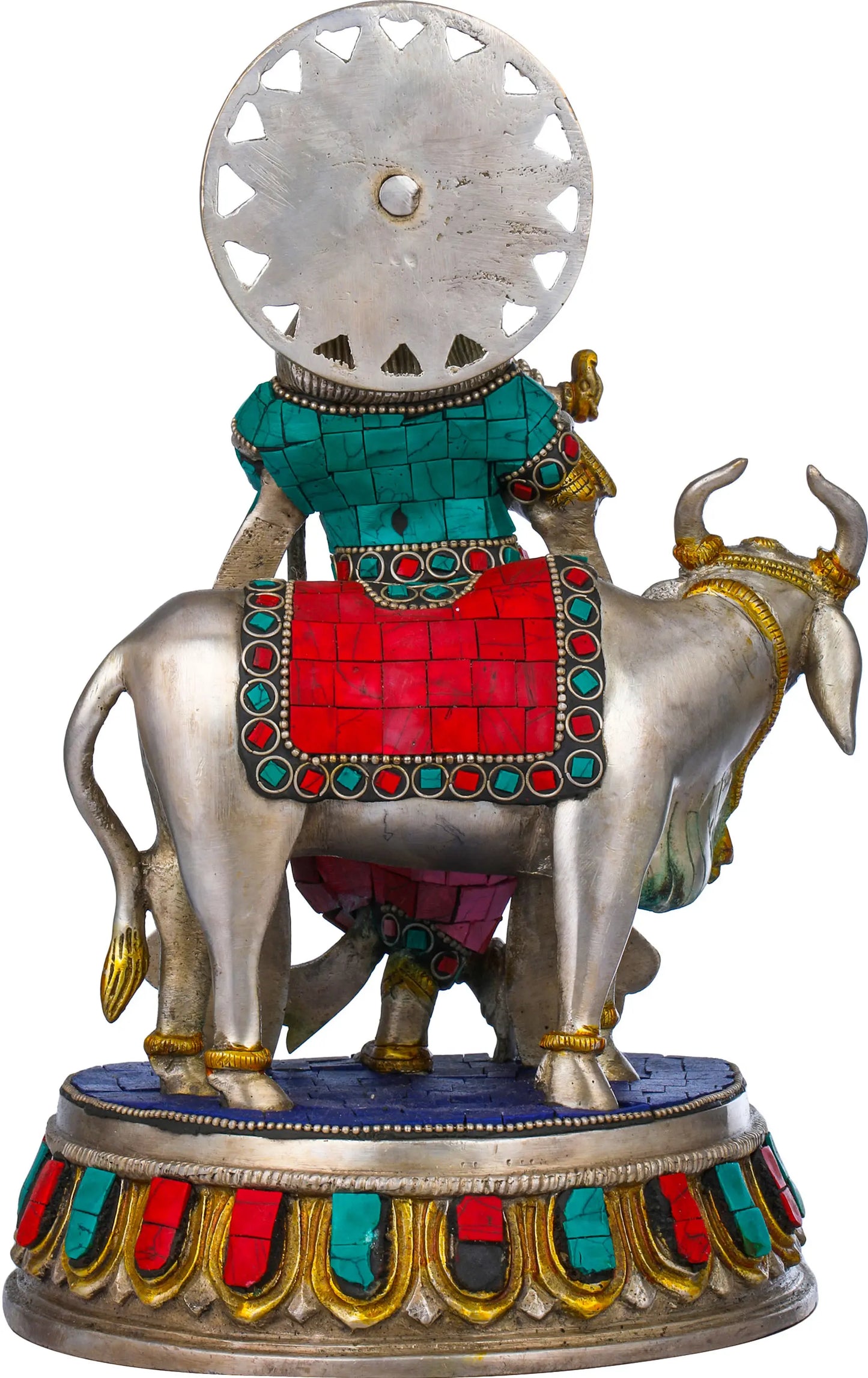 Brassaura® Brass Krishna Statue with Inlay Work | Height 10.04 Inches & Weight 3.60 kg