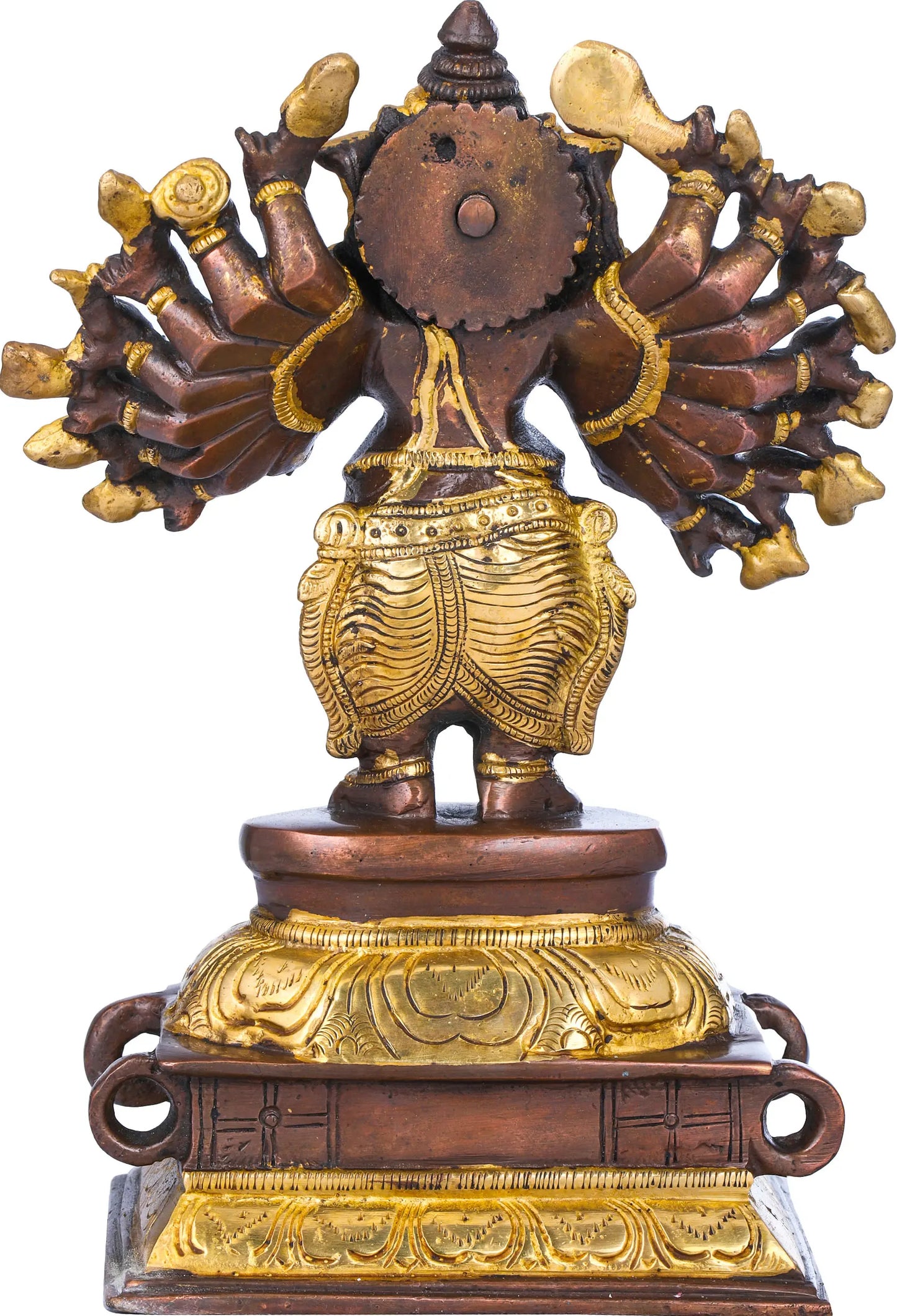 Brassaura™ Multi-Arm Lord Ganesha Brass Statue | Height 8.7 Inches & Weight 2.50 kgs