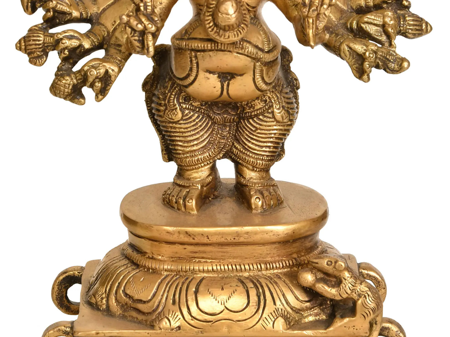Brassaura™ Multi-Arm Lord Ganesha Brass Statue | Height 8.7 Inches & Weight 2.50 kgs