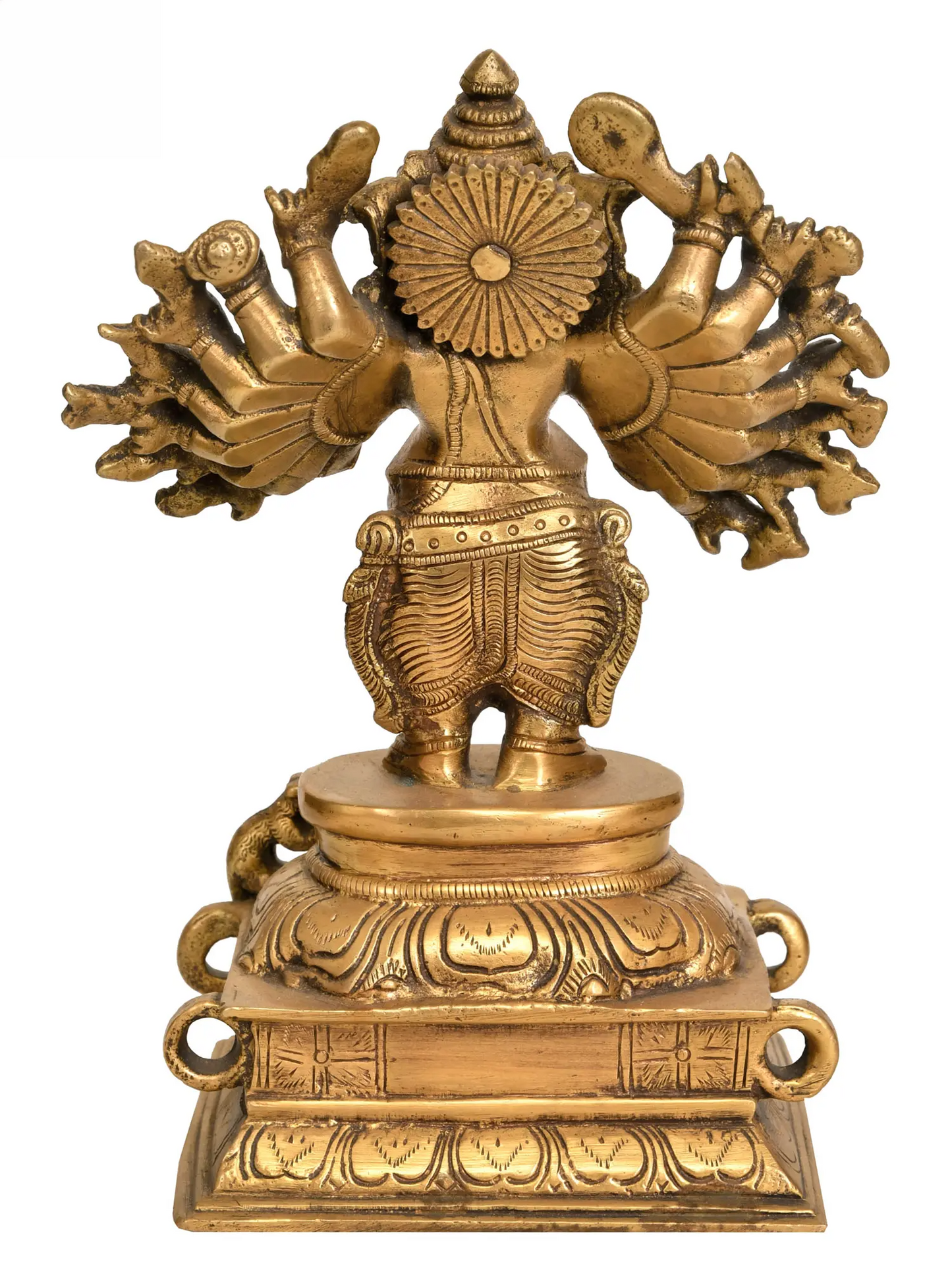 Brassaura™ Multi-Arm Lord Ganesha Brass Statue | Height 8.7 Inches & Weight 2.50 kgs