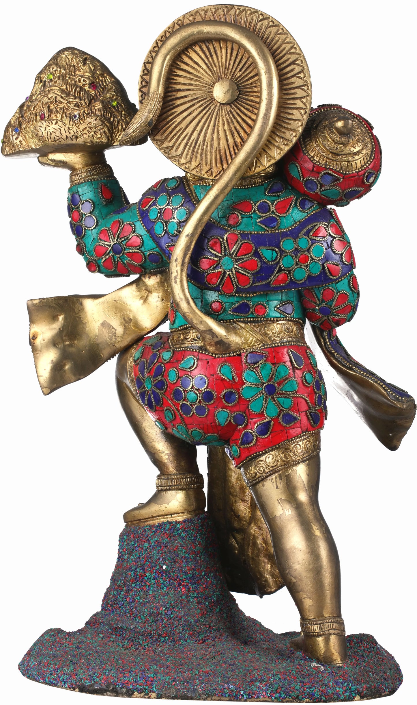 Brassaura® Panchmukhi Hanuman with Meenakari Inlay Work | Height 15.15 Inches