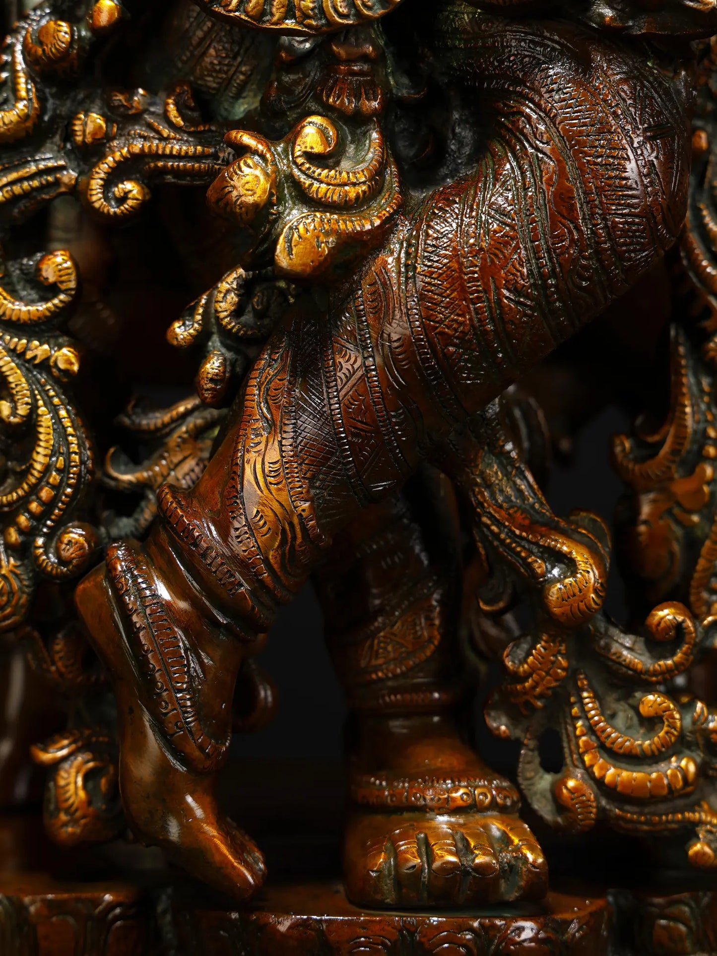 Brassaura® Brass Krishna Statue with Inlay Work | Height 26.77 Inches & Weight 22.30 kg