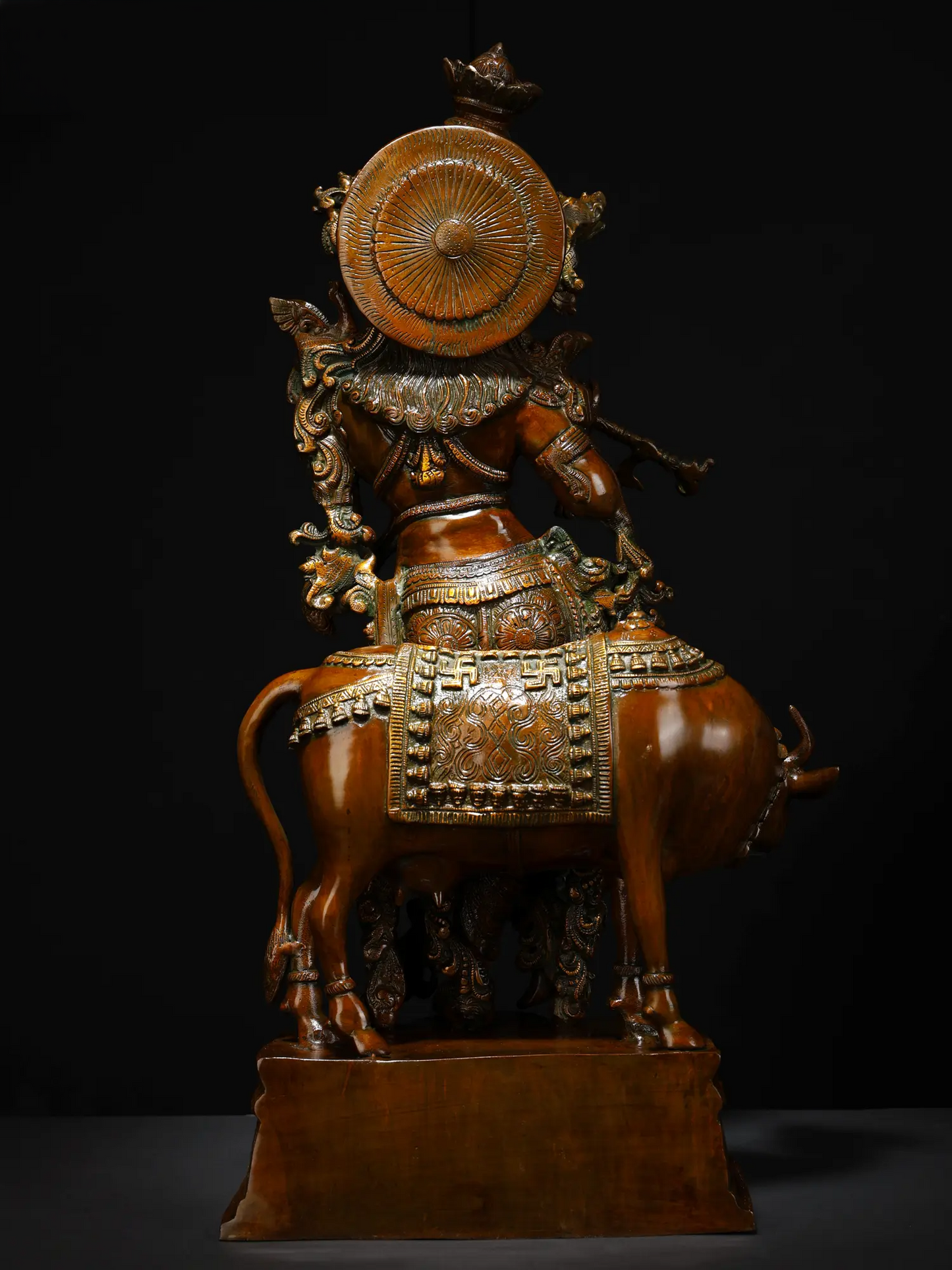 Brassaura® Brass Krishna Statue with Inlay Work | Height 26.77 Inches & Weight 22.30 kg