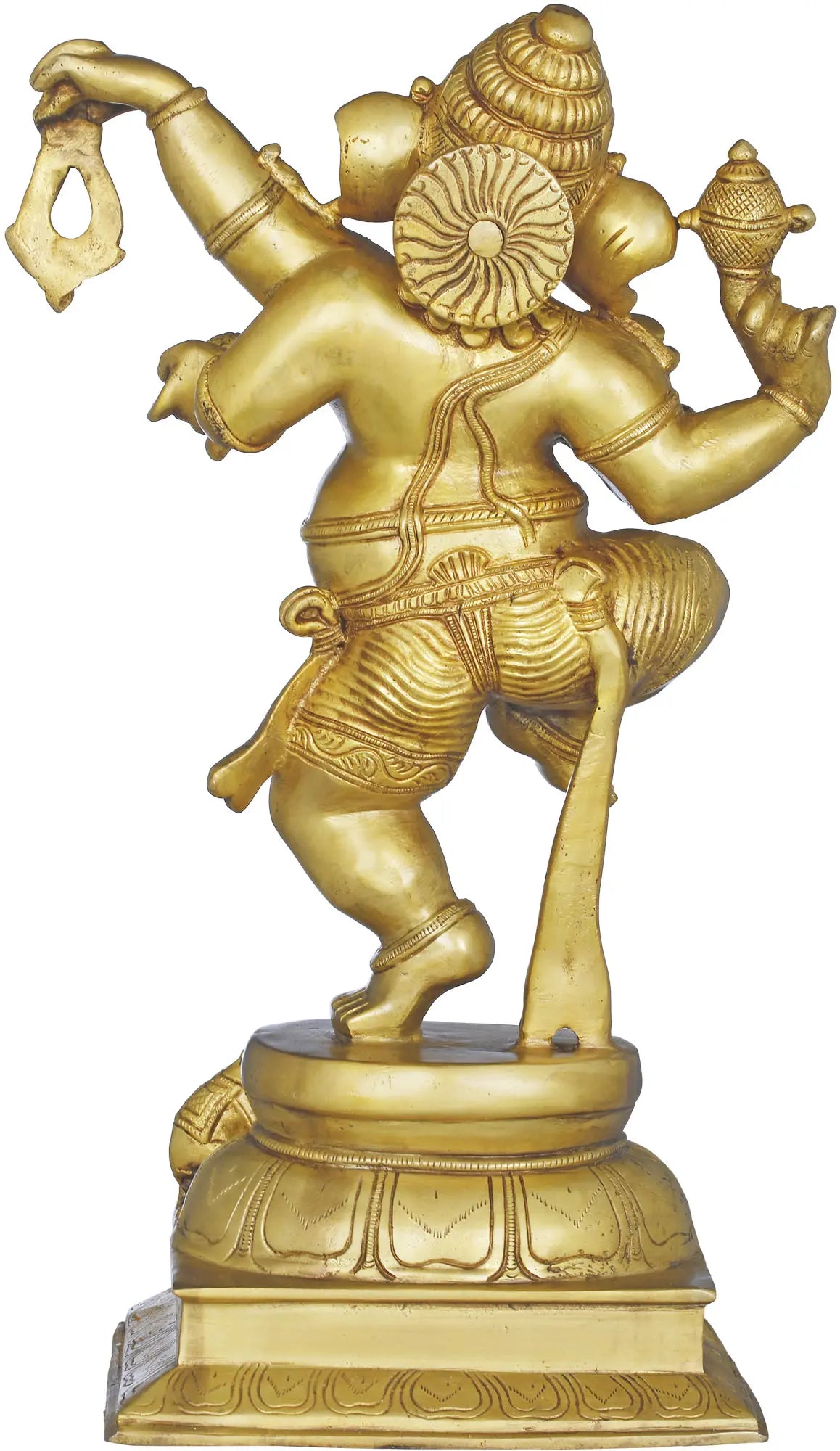 Brassaura™ Brass Dancing Ganesha Idol for Home Temple & Spiritual Decor | 18 Inches | 10 kgs