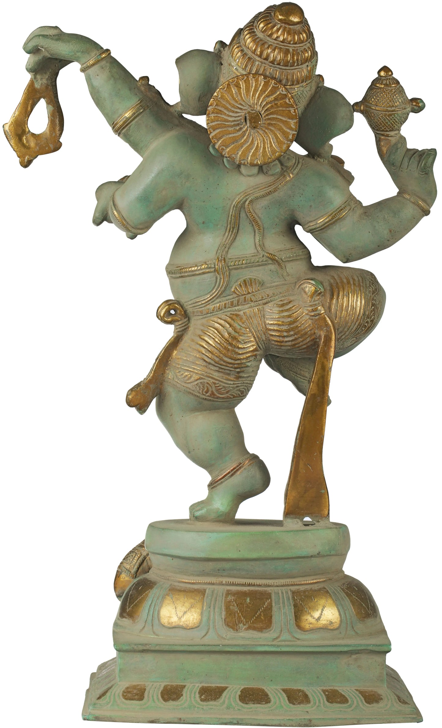 Brassaura™ Brass Dancing Ganesha Idol for Home Temple & Spiritual Decor | 18 Inches | 10 kgs
