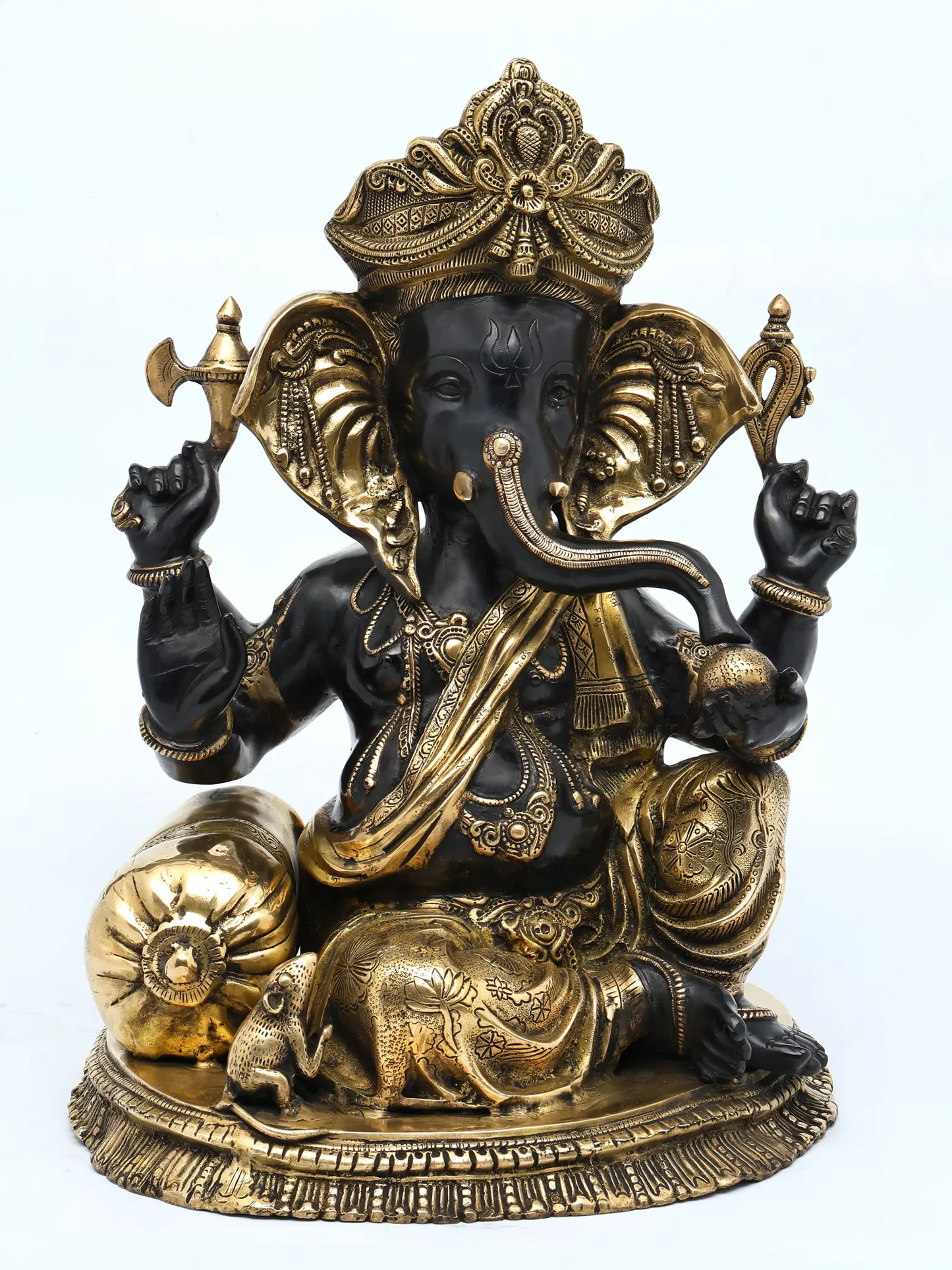 Brassaura™ Brass Ganesha Statue | Height 22 Inches & Weight 33.40 kgs