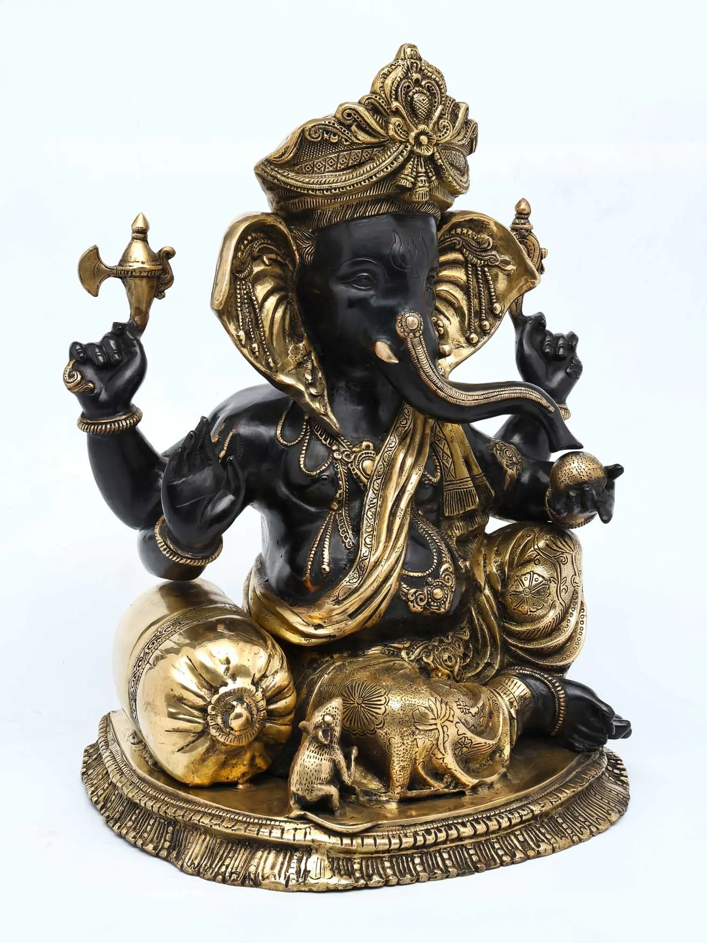 Brassaura™ Brass Ganesha Statue | Height 22 Inches & Weight 33.40 kgs