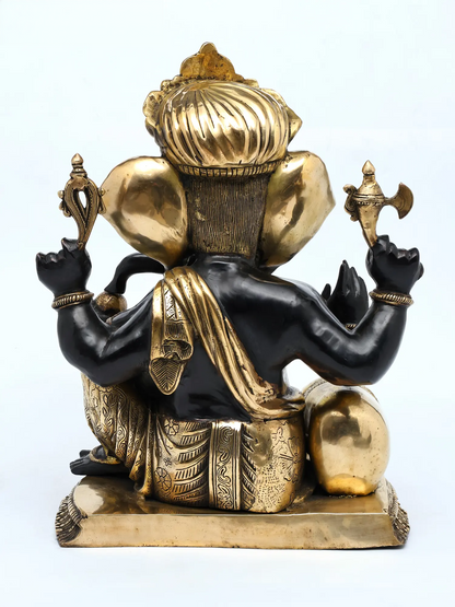 Brassaura™ Brass Ganesha Statue | Height 22 Inches & Weight 33.40 kgs