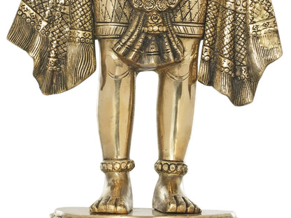 Brassaura® Standing Blessing Hanuman | Brass Statue | Height 26.77 Inches & Weight 14 kgs