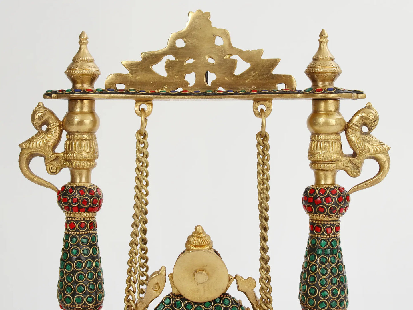 Brassaura™ Lord Ganesha Jhula Brass Statue | Height 13.2 Inches & Weight 4.50 kgs