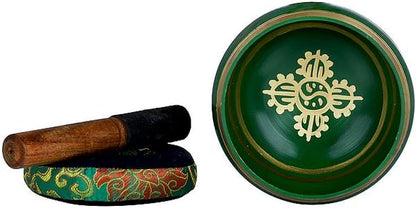 Brassaura® Brass Singing Bowl with Wood and Cloth | Height 2.95 Inches