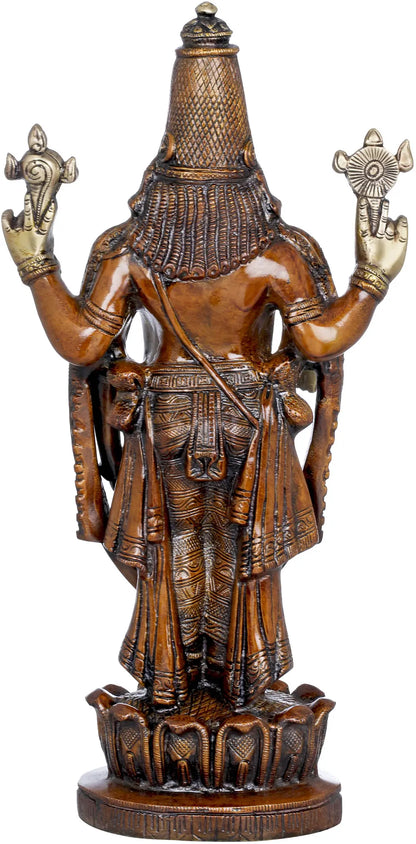 Brassaura® Brass Venkateswara Statue | Height 16 Inches & Weight 5.90 kg