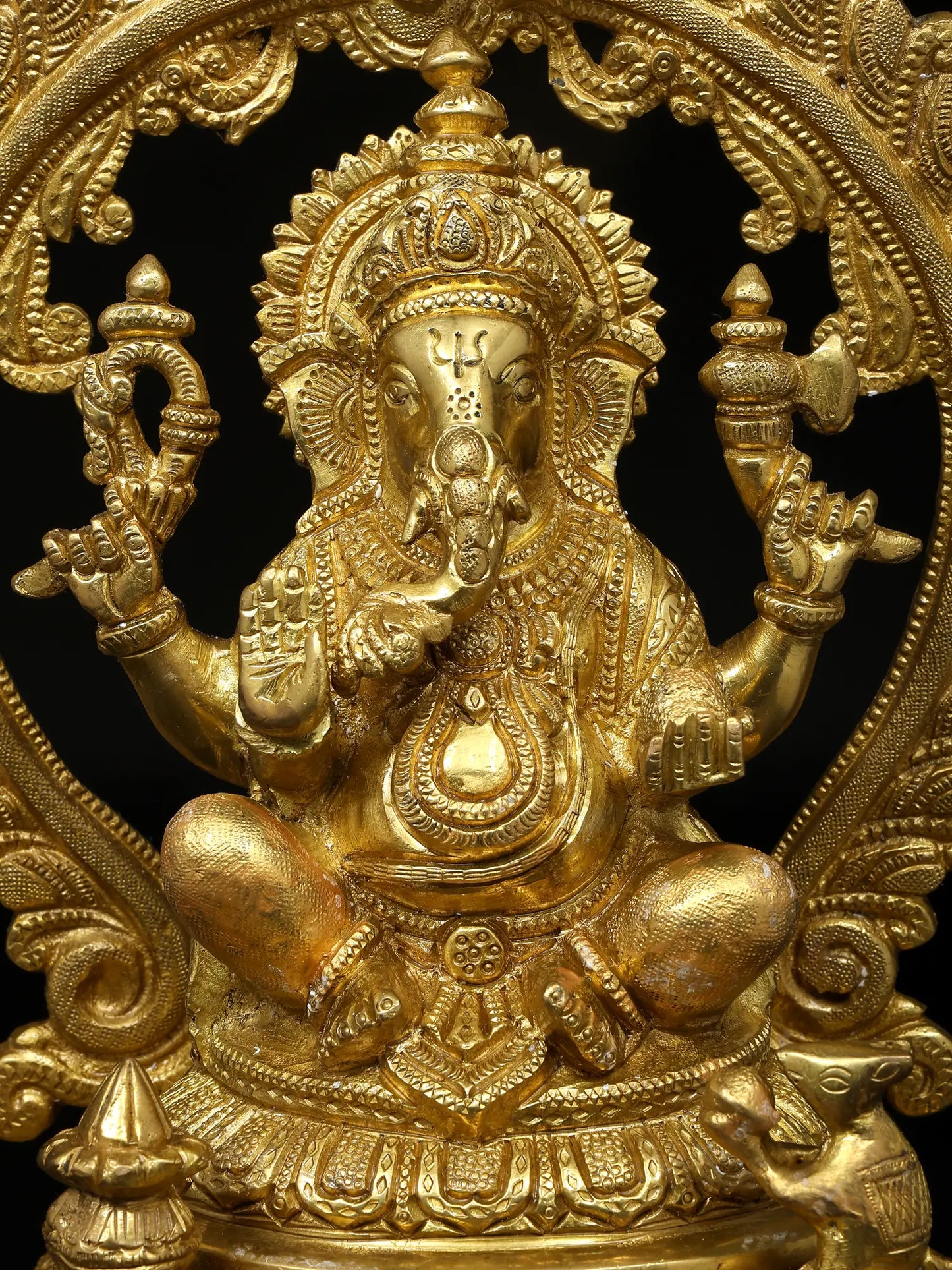 Brassaura™ Brass Ganesha Statue | Height 14 Inches & Weight 6.60 kgs