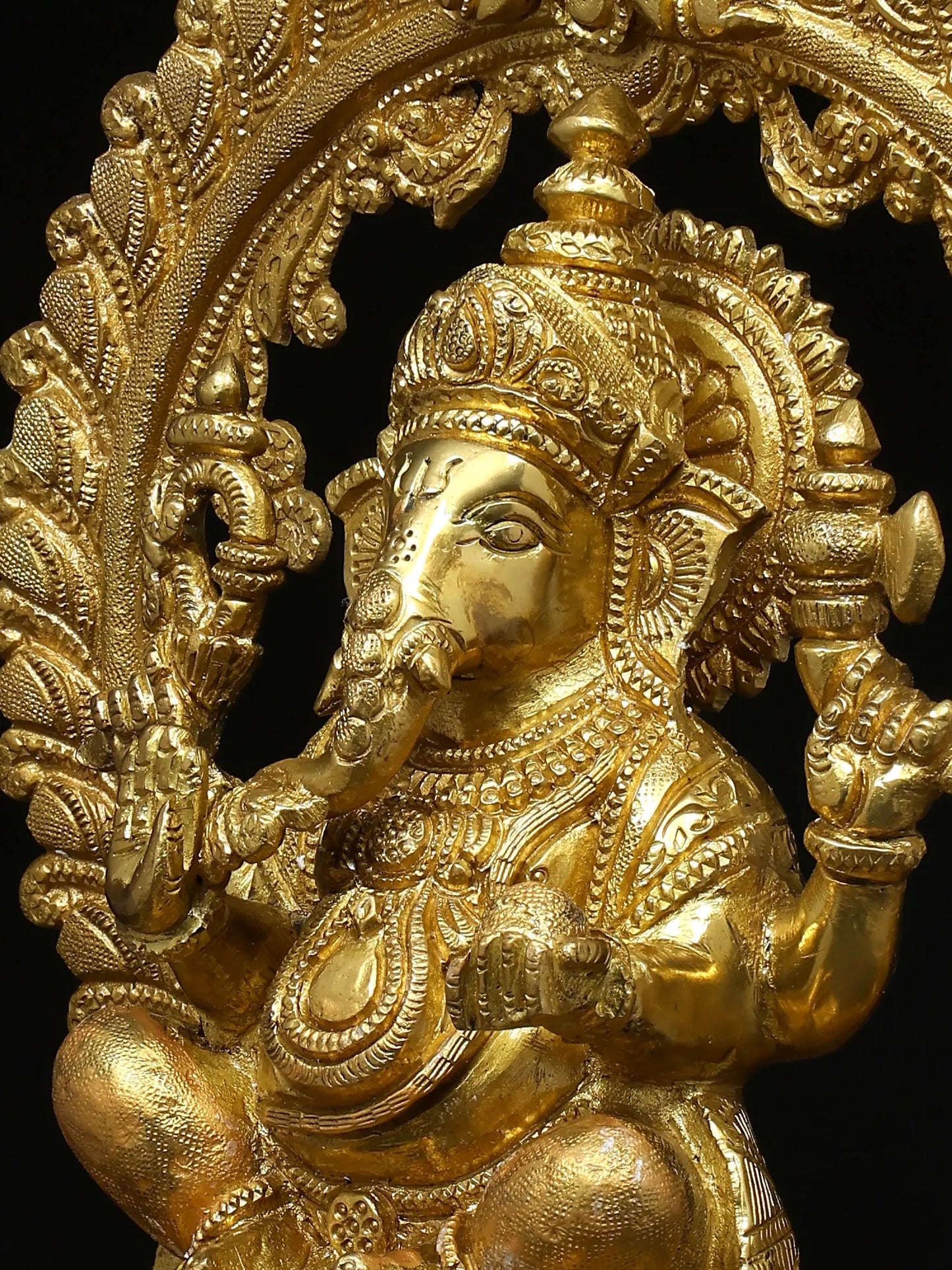 Brassaura™ Brass Ganesha Statue | Height 14 Inches & Weight 6.60 kgs