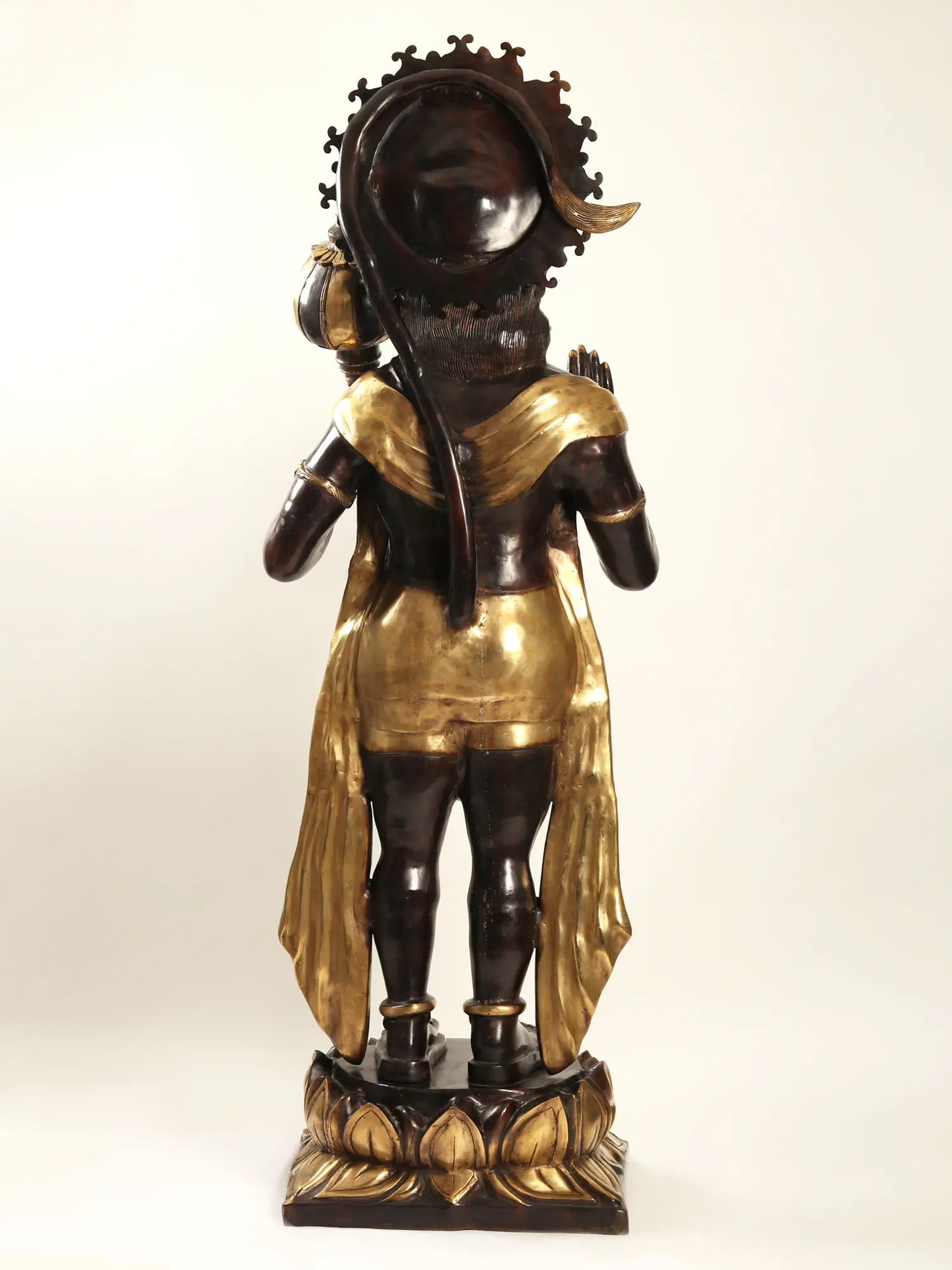 ब्रेसौरा® खड़े हनुमान जी आशीर्वाद मुद्रा | शुद्ध पीतल | ऊंचाई 77 इंच वज़न: 214.70 किलोग्राम