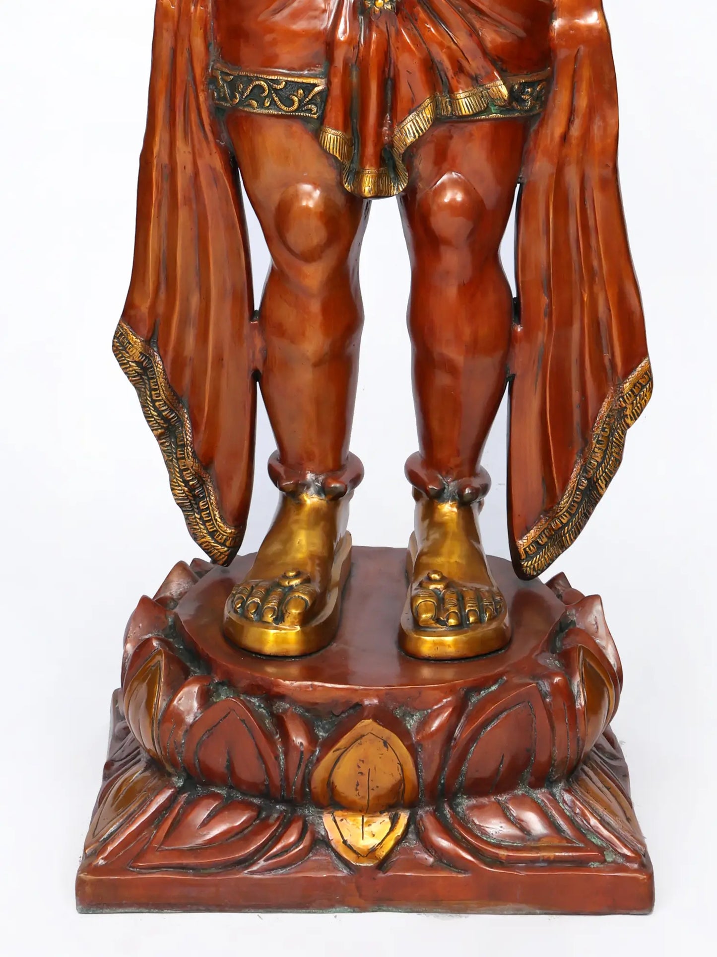 ब्रासौराव® खड़े हनुमान जी आशीर्वाद मुद्रा में | शुद्ध पीतल | ऊंचाई 77 इंच, वज़न: 214.70 किलोग्राम