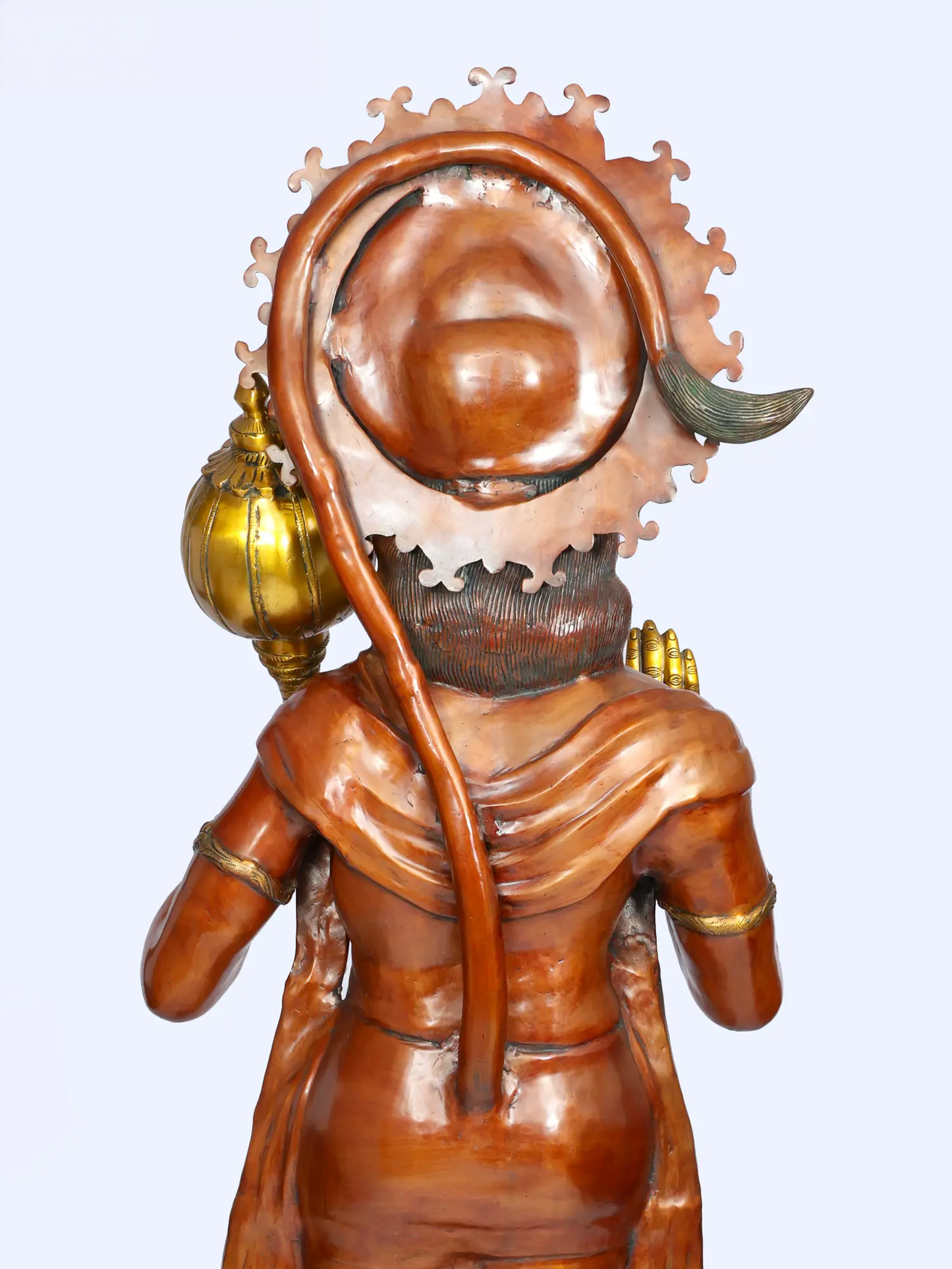 ब्रासौराव® खड़े हनुमान जी आशीर्वाद मुद्रा में | शुद्ध पीतल | ऊंचाई 77 इंच, वज़न: 214.70 किलोग्राम