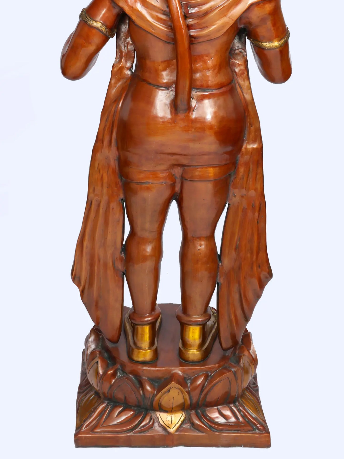 ब्रासौराव® खड़े हनुमान जी आशीर्वाद मुद्रा में | शुद्ध पीतल | ऊंचाई 77 इंच, वज़न: 214.70 किलोग्राम