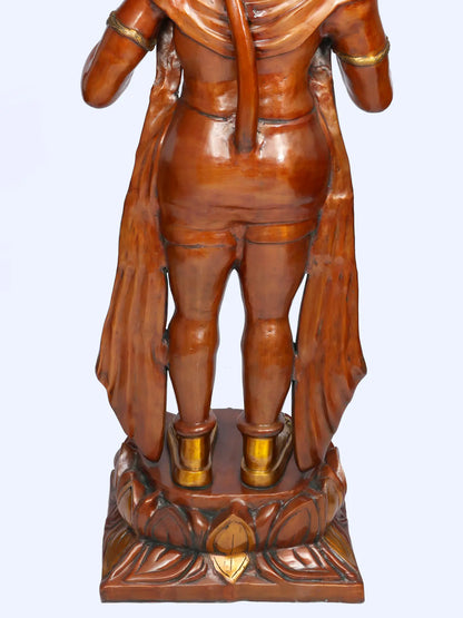ब्रासौराव® खड़े हनुमान जी आशीर्वाद मुद्रा में | शुद्ध पीतल | ऊंचाई 77 इंच, वज़न: 214.70 किलोग्राम