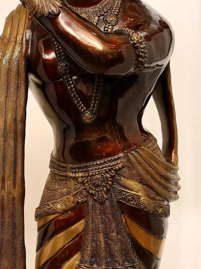 Brassaura® Brass Krishna Statue | Height 79 Inches & Weight 140 kg