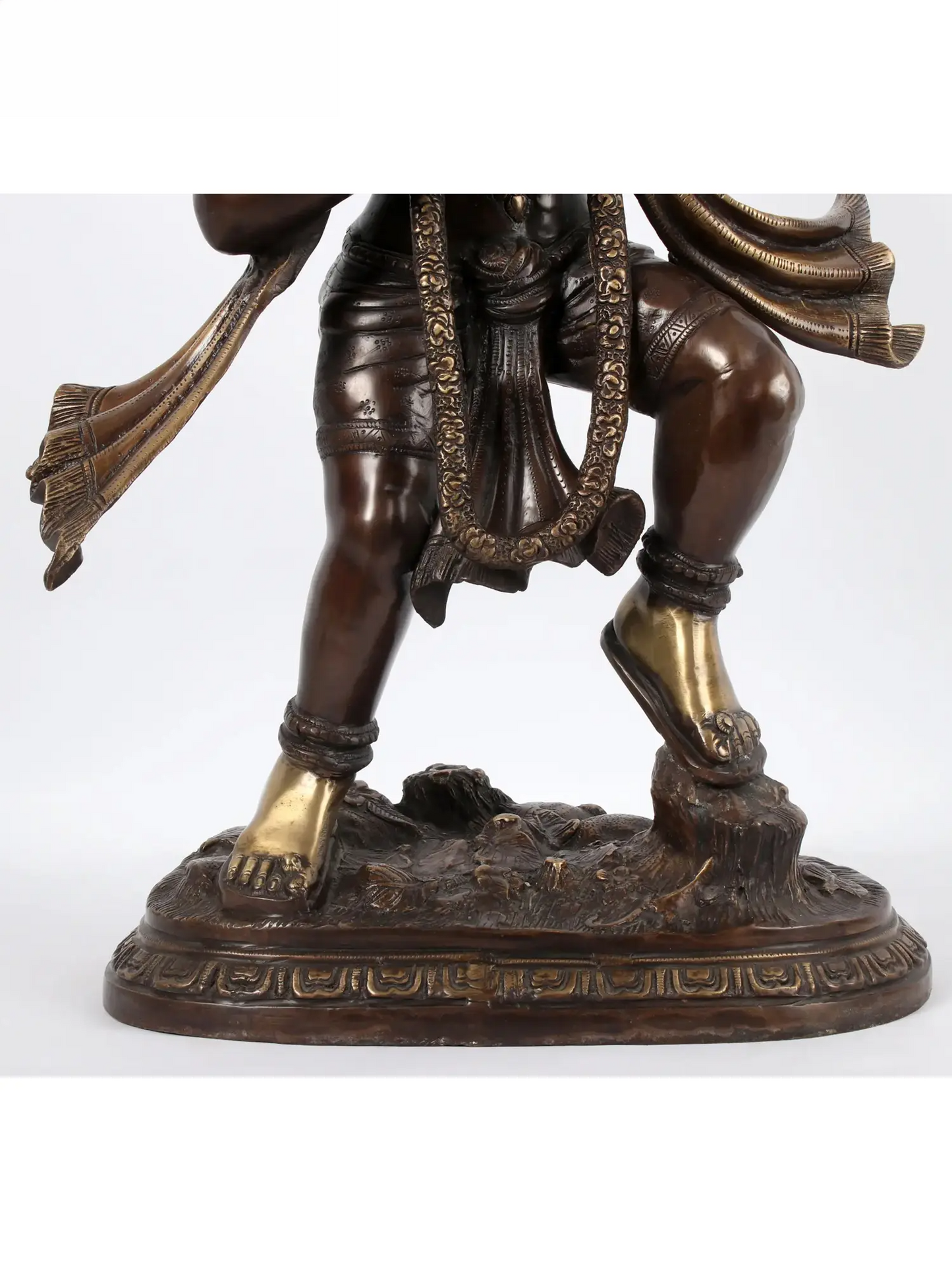 Brassaura®Lord Hanuman Carrying Sanjeevani Parvat | Brass Statue | Height 26.97 Inches & Weight 25.71 kgs