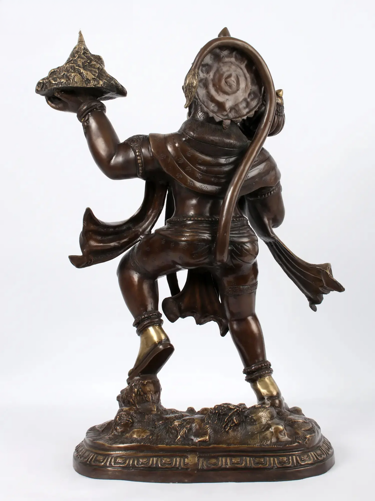 Brassaura®Lord Hanuman Carrying Sanjeevani Parvat | Brass Statue | Height 26.97 Inches & Weight 25.71 kgs