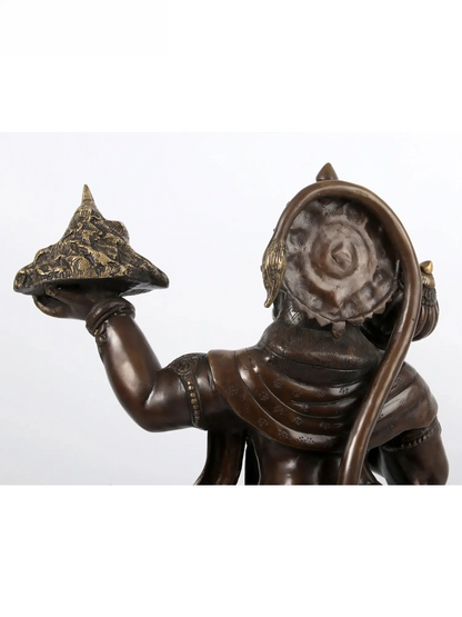 Brassaura®Lord Hanuman Carrying Sanjeevani Parvat | Brass Statue | Height 26.97 Inches & Weight 25.71 kgs