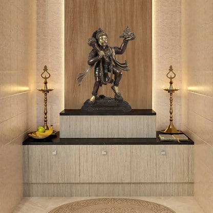 Brassaura®Lord Hanuman Carrying Sanjeevani Parvat | Brass Statue | Height 26.97 Inches & Weight 25.71 kgs