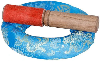 Brassaura® Brass Double Dorje & Ashtamangala Singing Bowl | Height 8 CM