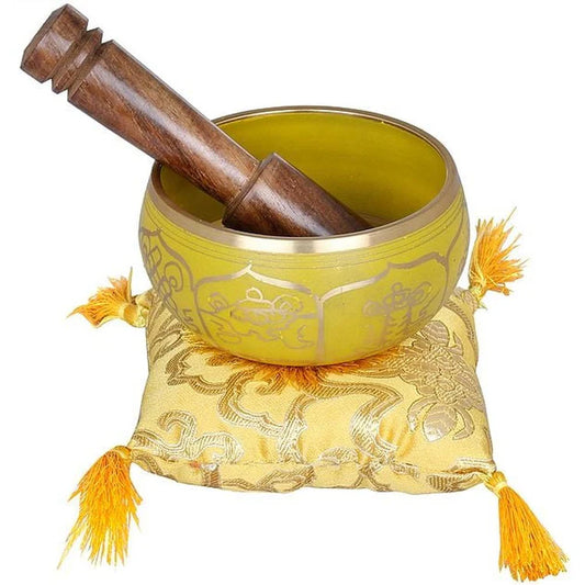 Brassaura® Brass Buddhist Singing Bowl | Height 5 CM