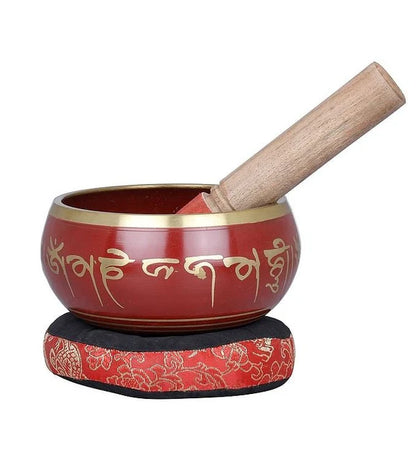 Brassaura® Brass Tibetan Buddhist Singing Bowl | Height 2.75 Inches