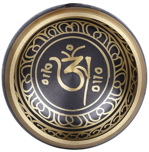 Brassaura® Brass Tibetan Buddhist Om Singing Bowl | Height 2.75 Inches