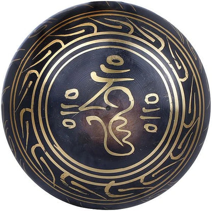 Brassaura® Brass Tibetan Buddhist Om Singing Bowl | Height 2.75 Inches