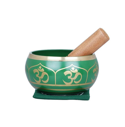 Brassaura® Brass Tibetan Buddhist OM Singing Bowl | Height 2.75 Inches