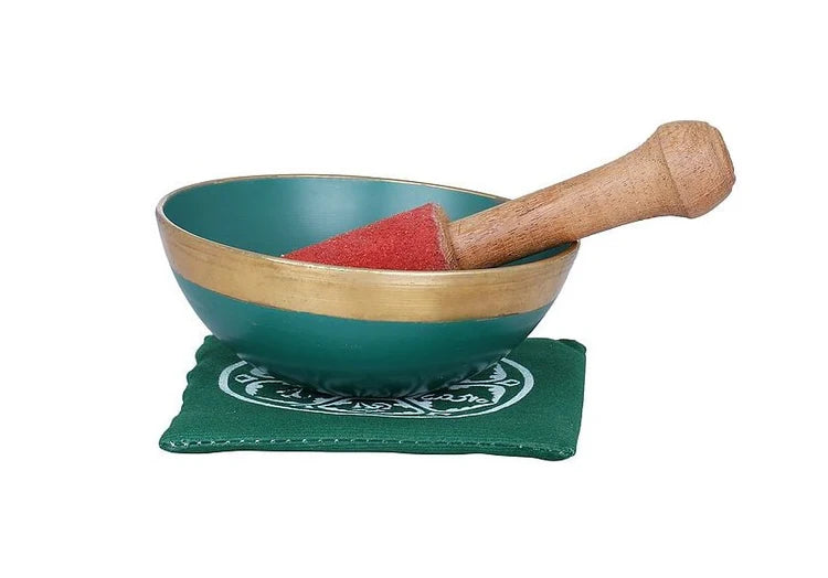 Brassaura® Brass Tibetan Lotus Singing Bowl | Handcrafted Brass Meditation Bowl for Healing & Spiritual Décor