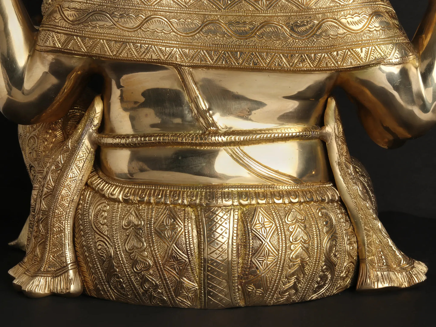 Brassaura® Royal Seated Ganesha Brass Statue | Height 21.06 Inches & Weight 24 kgs