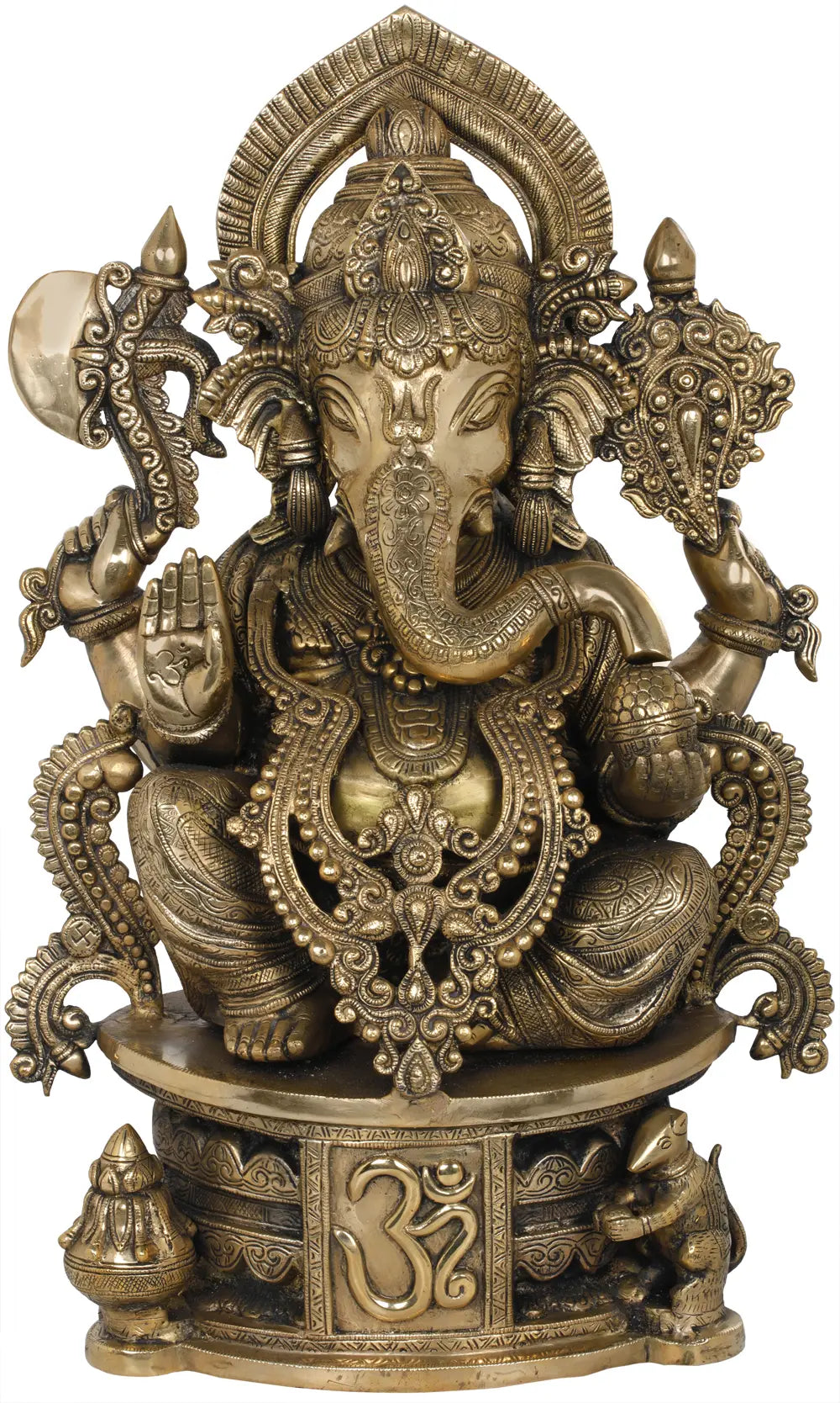 Brassaura® Lord Ganesha Brass Statue | Height 23.03 Inches & Weight 32 kgs