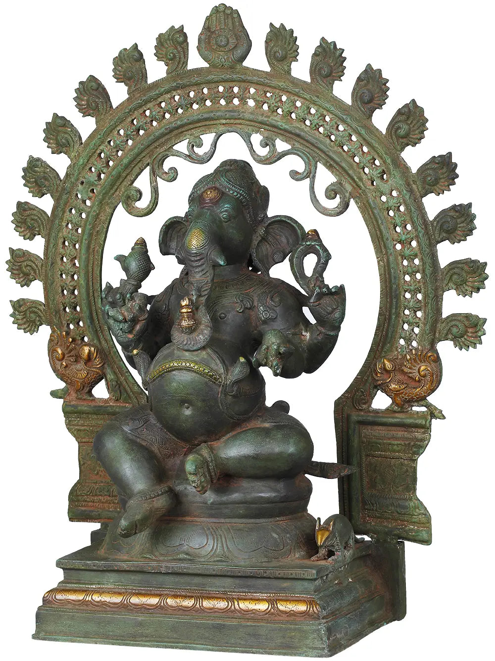 Brassaura™ Brass Ganesha Statue | Height 19 Inches & Weight 12 kgs