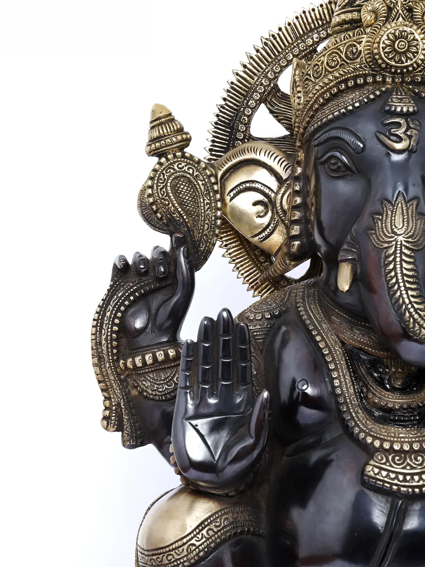Brassaura™ Brass Ganesha Statue | Height 19 Inches & Weight 20 kgs