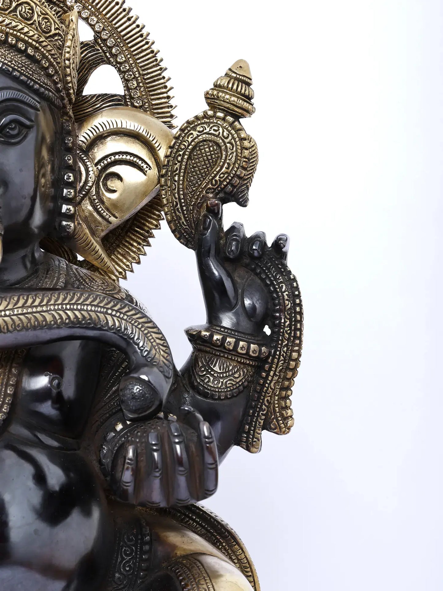 Brassaura™ Brass Ganesha Statue | Height 19 Inches & Weight 20 kgs