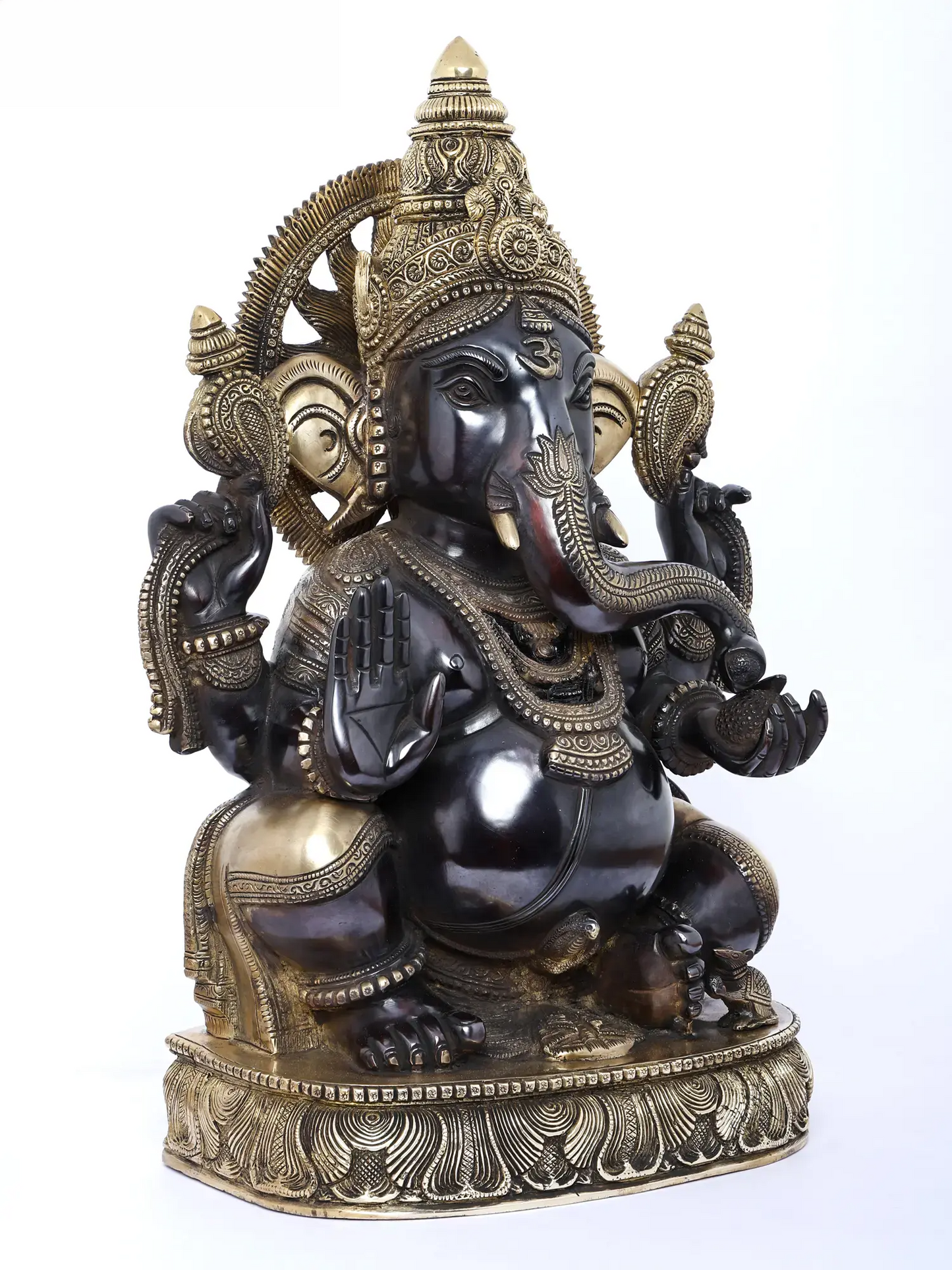 Brassaura™ Brass Ganesha Statue | Height 19 Inches & Weight 20 kgs