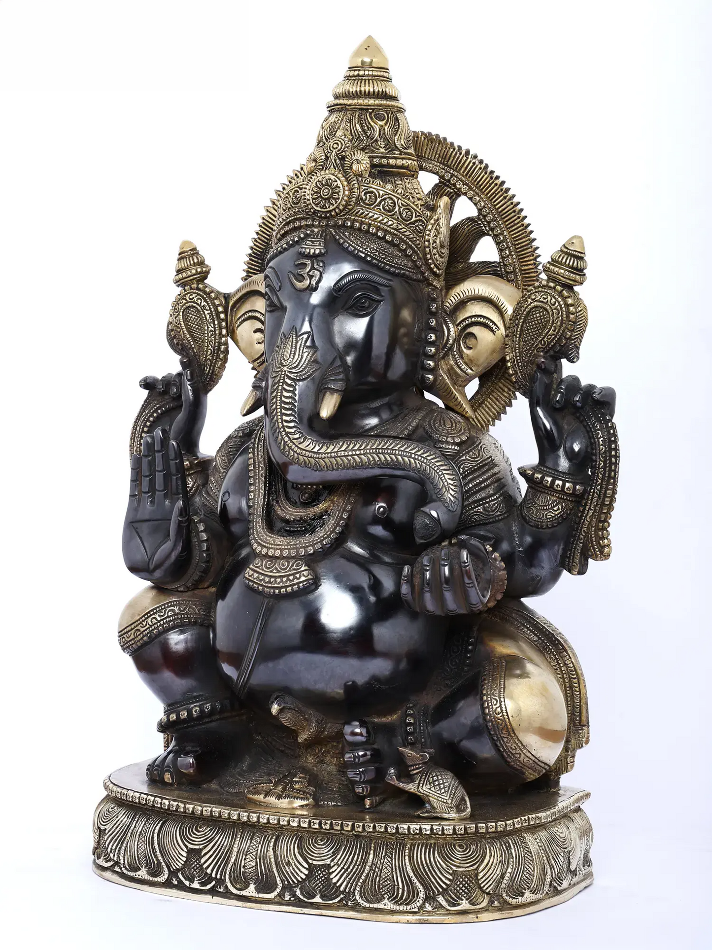 Brassaura™ Brass Ganesha Statue | Height 19 Inches & Weight 20 kgs