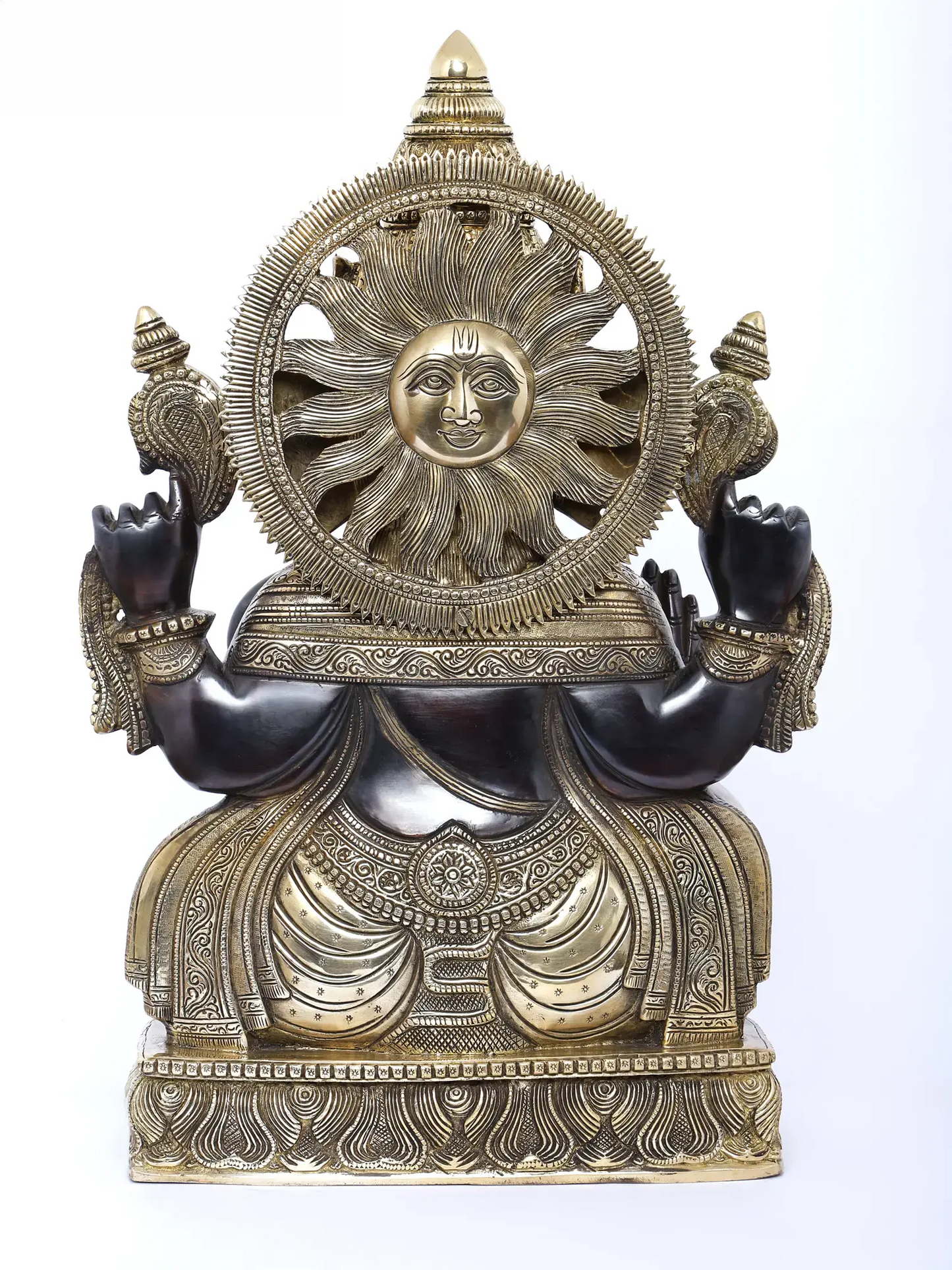 Brassaura™ Brass Ganesha Statue | Height 19 Inches & Weight 20 kgs