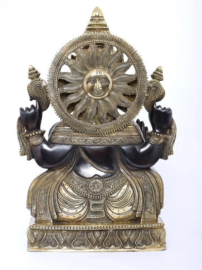 Brassaura™ Brass Ganesha Statue | Height 19 Inches & Weight 20 kgs